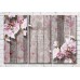 Картина Magic Color Pink magnolia on vintage plank background with lettering (3565126)