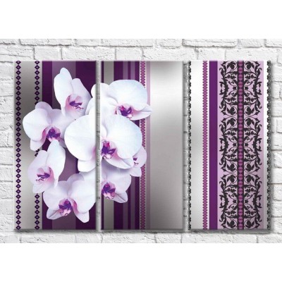 Картина Magic Color White orchid on a Purple background with Black patterns (3565137)