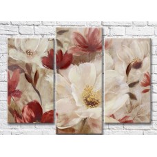 Картина Magic Color White and Red flowers on a Beige background (3572532)