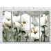 Pictură Magic Color White large flowers on Gray canvas (3551915)