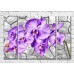 Pictură Magic Color Branch of Lilac orchid on a stone background (3565154)