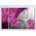 Pictură Magic Color Purple orchid on a Gray background with White patterns (3565179)