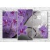 Pictură Magic Color Lilac orchid on a Gray background with White patterns (3565208)