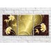 Pictură Magic Color Golden lilies and patterns on a Burgundy background (3565223)