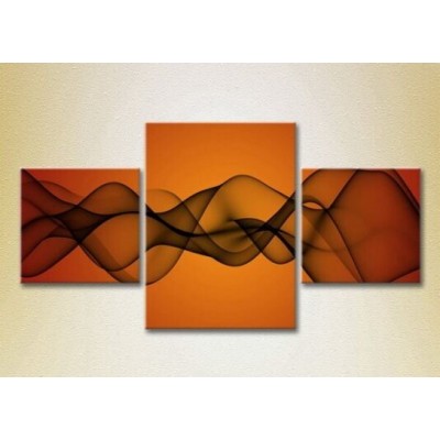 Pictură Magic Color Triptych Abstraction Orange/Black (2229494)