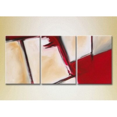 Картина Magic Color Triptych Abstraction White/Red (2229453)