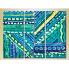 Картина Magic Color Triptych Abstraction Turquoise/Yellow (2229454)