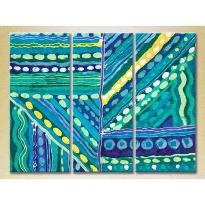 Картина Magic Color Triptych Abstraction Turquoise/Yellow (2229454)