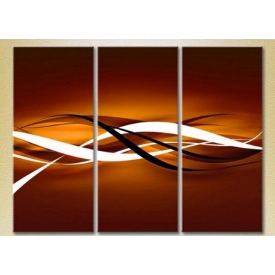 Картина Magic Color Triptych Abstraction Brown and White (2229497)