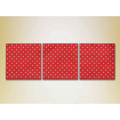 Картина Magic Color Triptych Red and White dots (2229553)