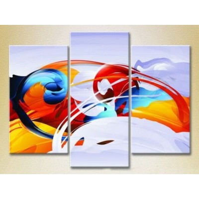 Картина Magic Color Triptych Abstraction firefox (2229522)