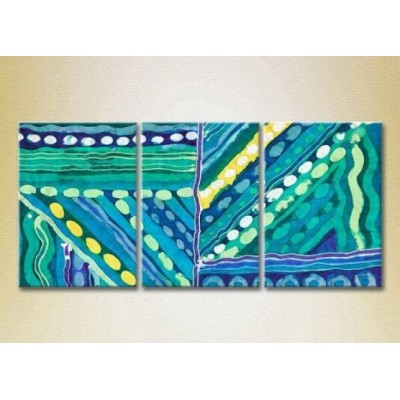 Картина Magic Color Triptych Abstraction Turquoise/Yellow (2229455)