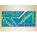 Картина Magic Color Triptych Abstraction Turquoise/Yellow (2229455)