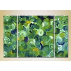 Картина Magic Color Triptych Abstraction Green/Blue (2229478)