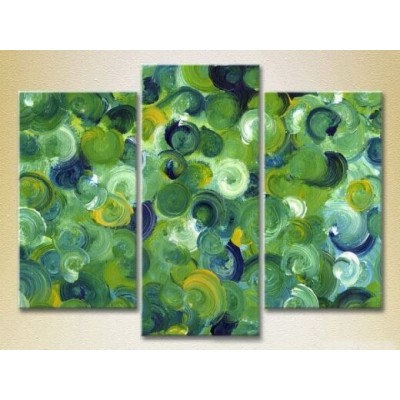 Картина Magic Color Triptych Abstraction Green/Blue (2229474)