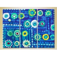 Картина Magic Color Triptych Abstraction Blue/Yellow (2229541)