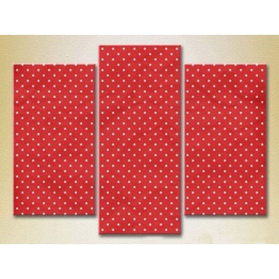 Картина Magic Color Triptych Red/White dots (2229550)