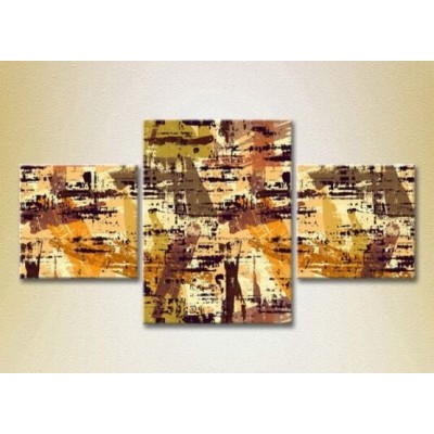 Картина Magic Color Triptych Abstraction Yellow/Brown (2229547)