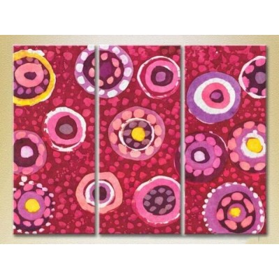 Картина Magic Color Triptych Abstraction Pink/Yellow (2229552)