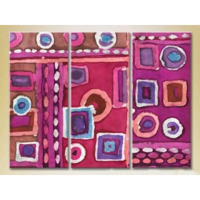 Картина Magic Color Triptych Abstraction Lilac/Pink (2229515)