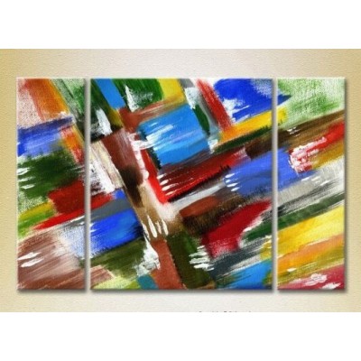 Картина Magic Color Triptych Abstraction Blue/Red (2229505)