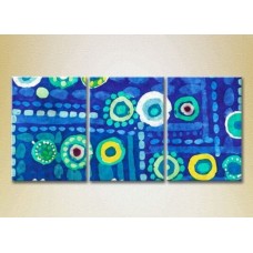 Картина Magic Color Triptych Abstraction Blue/Yellow (2229502)