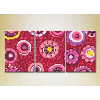 Картина Magic Color Triptych Abstraction Pink/Yellow (2229501)