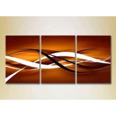 Картина Magic Color Triptych Abstraction Brown and White (2229482)