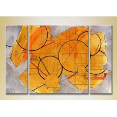 Картина Magic Color Triptych Abstraction Yellow/Violet (2229476)