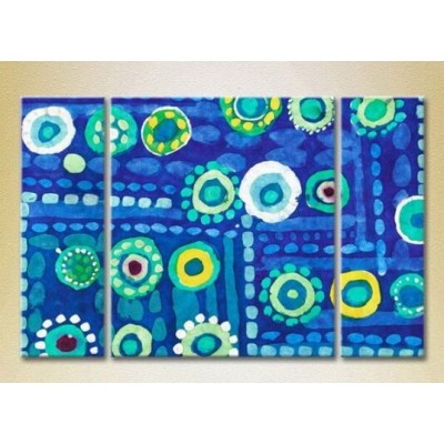 Картина Magic Color Triptych Abstraction Blue/Yellow (2229507)