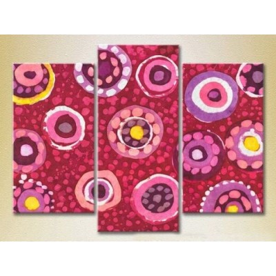 Картина Magic Color Triptych Abstraction Pink / Yellow (2229498)