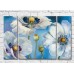 Pictură Magic Color White flowers on a Blue background (3572552)