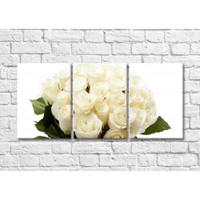 Картина Magic Color Bouquet of White roses on a White background (500108)