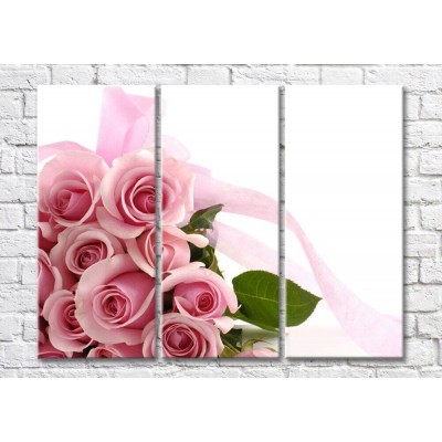 Pictură Magic Color Bouquet of roses and Pink bow (500150)