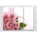 Pictură Magic Color Bouquet of roses and Pink bow (500150)