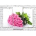 Pictură Magic Color Bouquet of Pink roses on a White background (500152)