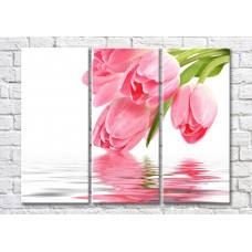 Pictură Magic Color Bouquet of Pink tulips over water (500156)