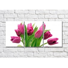 Pictură Magic Color Bouquet of Pink tulips with dew drops (500154)