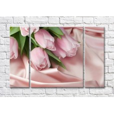 Картина Magic Color Bouquet of tulips on Pink silk (500161)