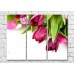 Pictură Magic Color Bouquet of purple tulips on a White background (3448878)