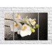 Картина Magic Color White orchid branch on wet Black background (500175)