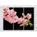 Картина Magic Color Branch of Pink sakura on a Black background (500200)