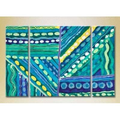 Картина Magic Color Triptych Abstraction Turquoise/Yellow (2229458)