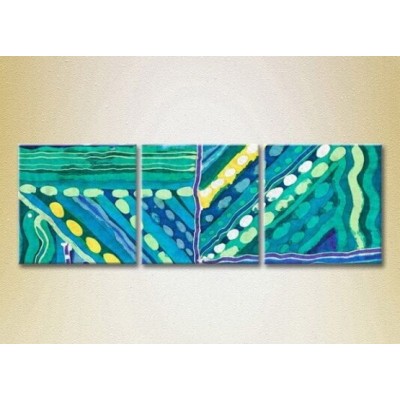 Картина Magic Color Triptych Abstraction Turquoise/Yellow (2229452)