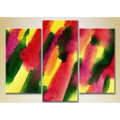 Pictură Magic Color Triptych Abstraction Yellow/Green (2229472)