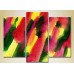 Pictură Magic Color Triptych Abstraction Yellow/Green (2229472)