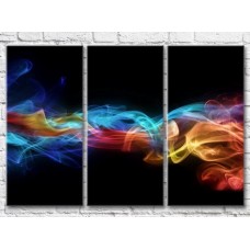 Pictură Magic Color Multi/Colored jet of smoke on a Black background (3499091)