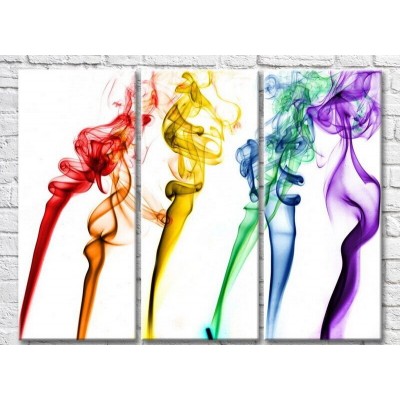 Pictură Magic Color Multicolored smoke on a White background (3499095)