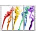 Pictură Magic Color Multicolored smoke on a White background (3499095)