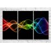 Pictură Magic Color Multicolored smoke stripes on a Black background (3499097)